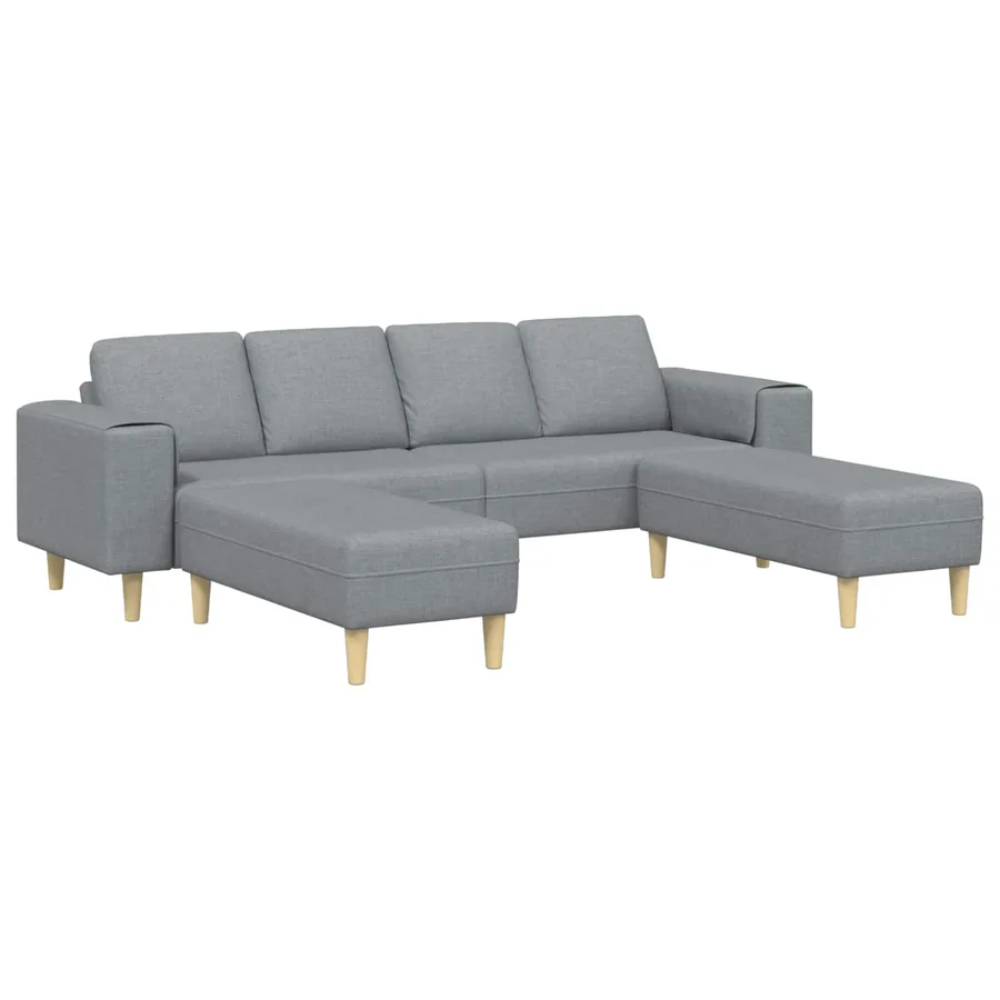 Canapé de salon 3 pcs Gris clair Polyester - 2