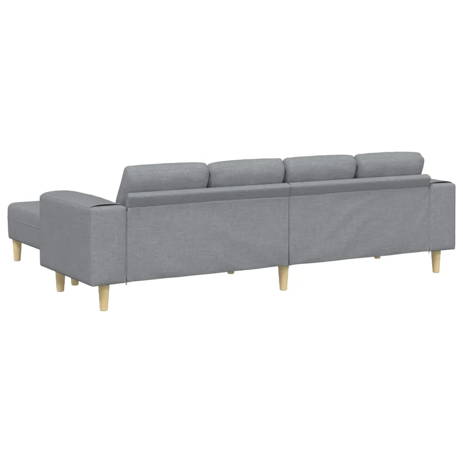 Canapé de salon 3 pcs Gris clair Polyester - 6
