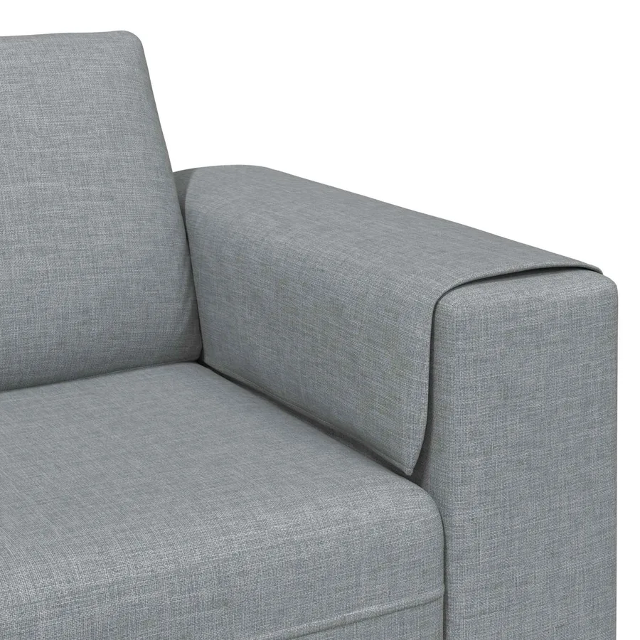 Canapé de salon 3 pcs Gris clair Polyester - 7