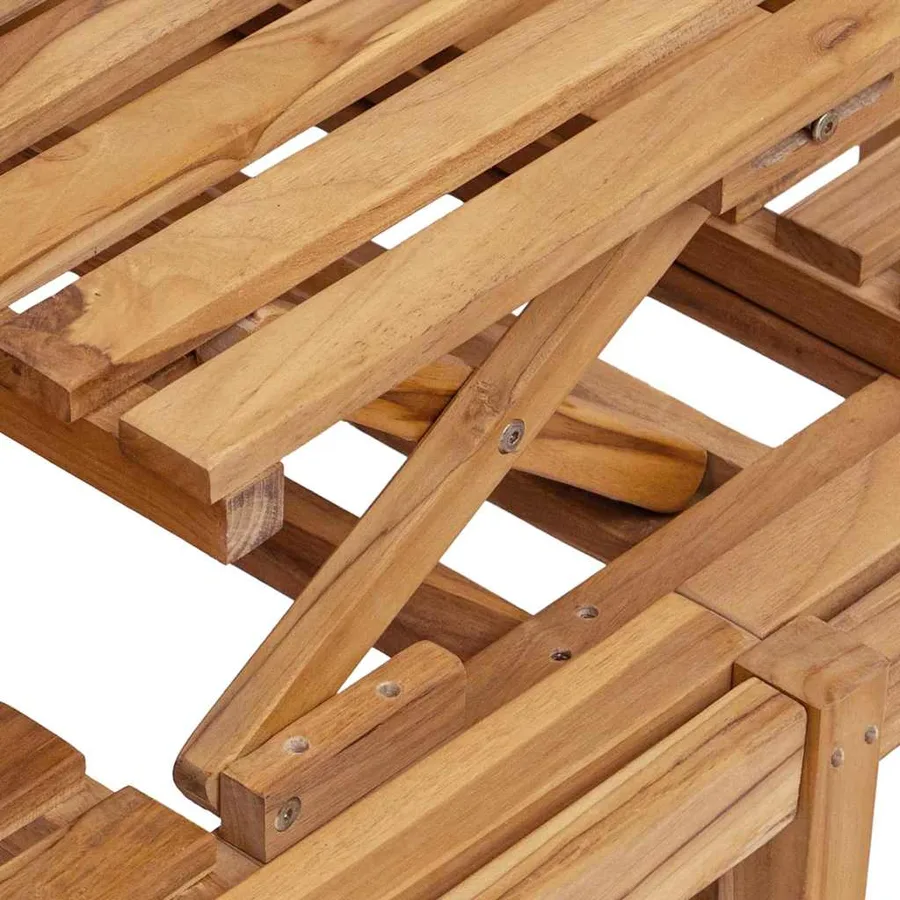 Banc de jardin 150 x 60 x 90 cm Bois de teck massif - 10