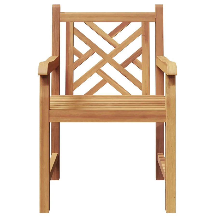 Chaise de jardin 2 pcs 60 x 58 x 90 cm Bois de teck massif - 4