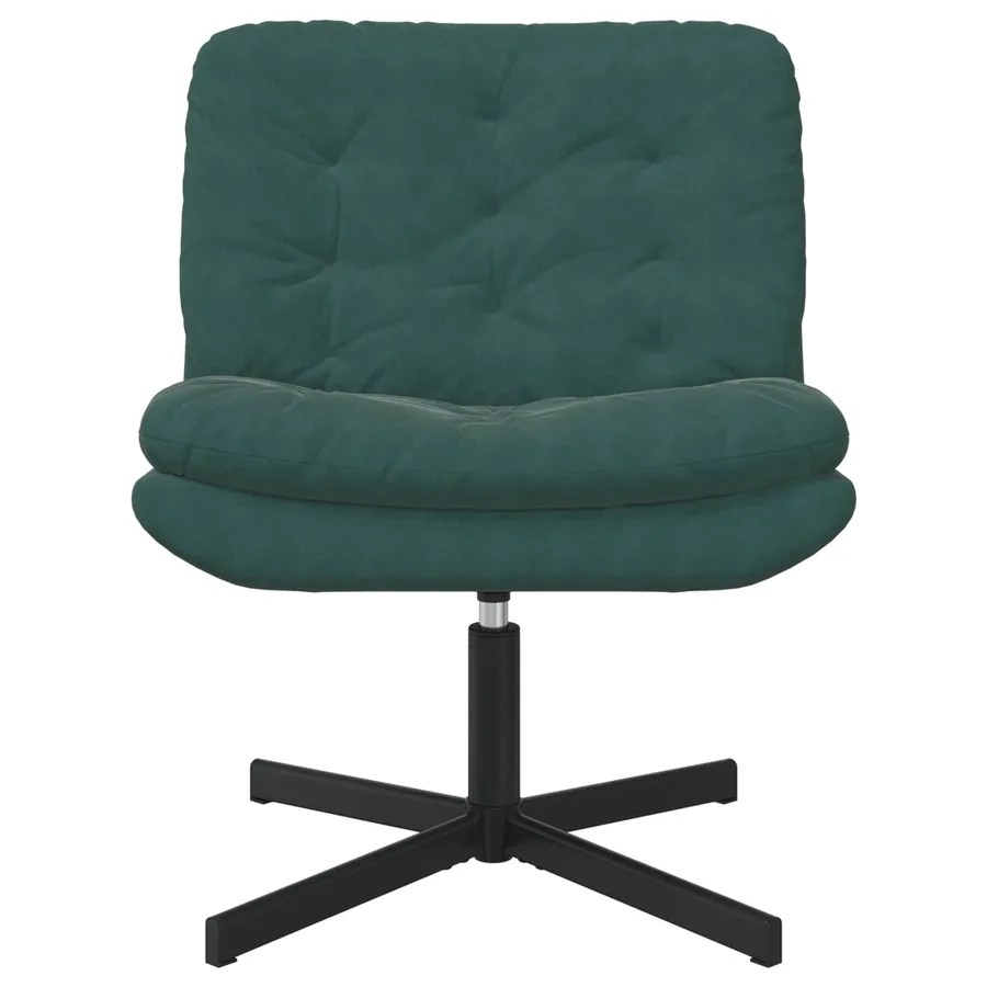 Fauteuil relaxant pivotant Vert foncé 63 x 75 x 76 cm Velours - 2
