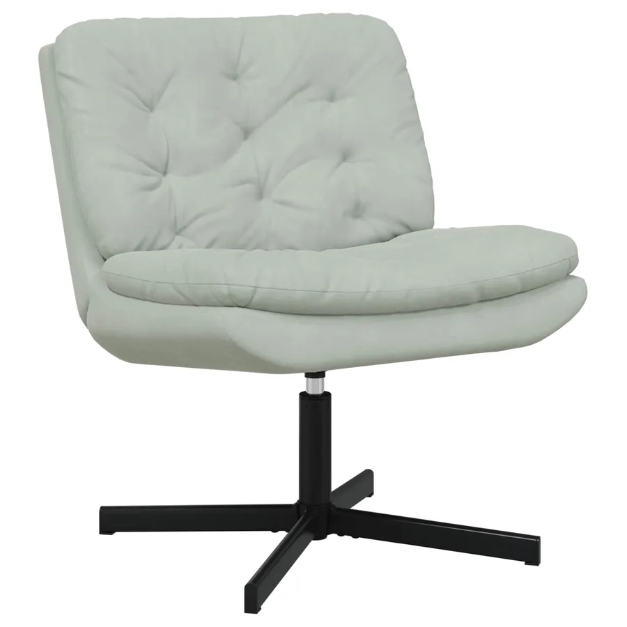 Fauteuil relaxant pivotant Gris clair 63 x 75 x 76 cm Velours