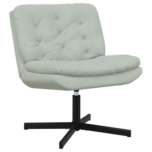 Fauteuil relaxant pivotant Gris clair 63 x 75 x 76 cm Velours