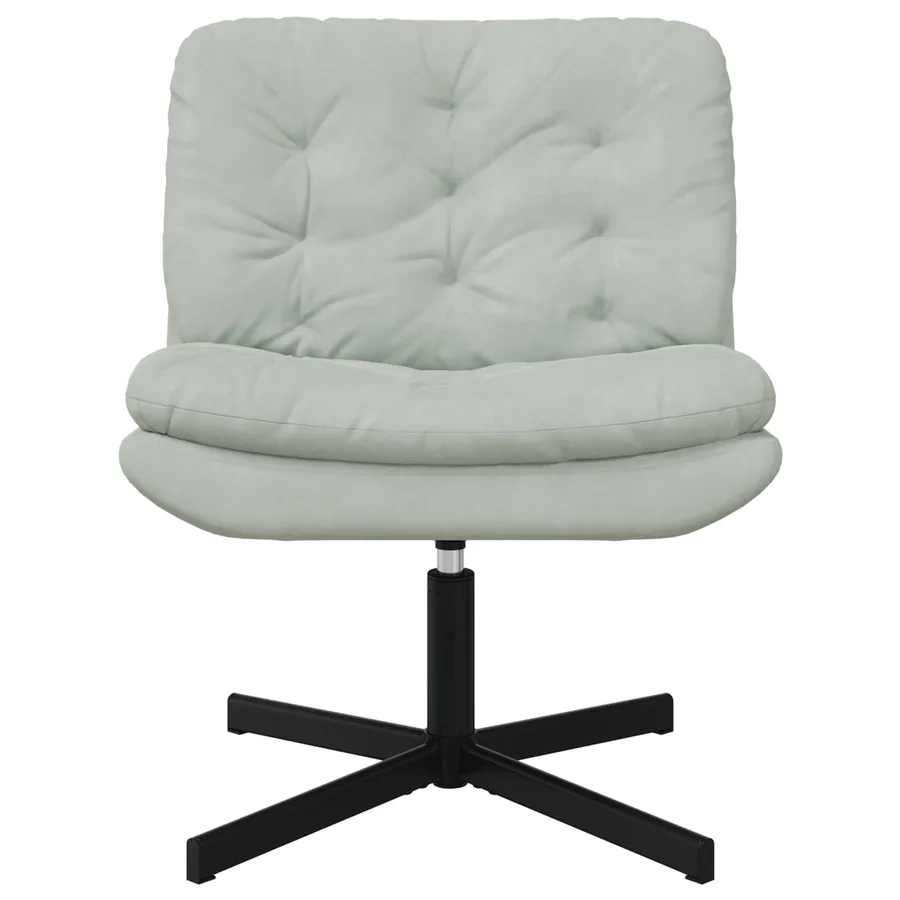 Fauteuil relaxant pivotant Gris clair 63 x 75 x 76 cm Velours - 2