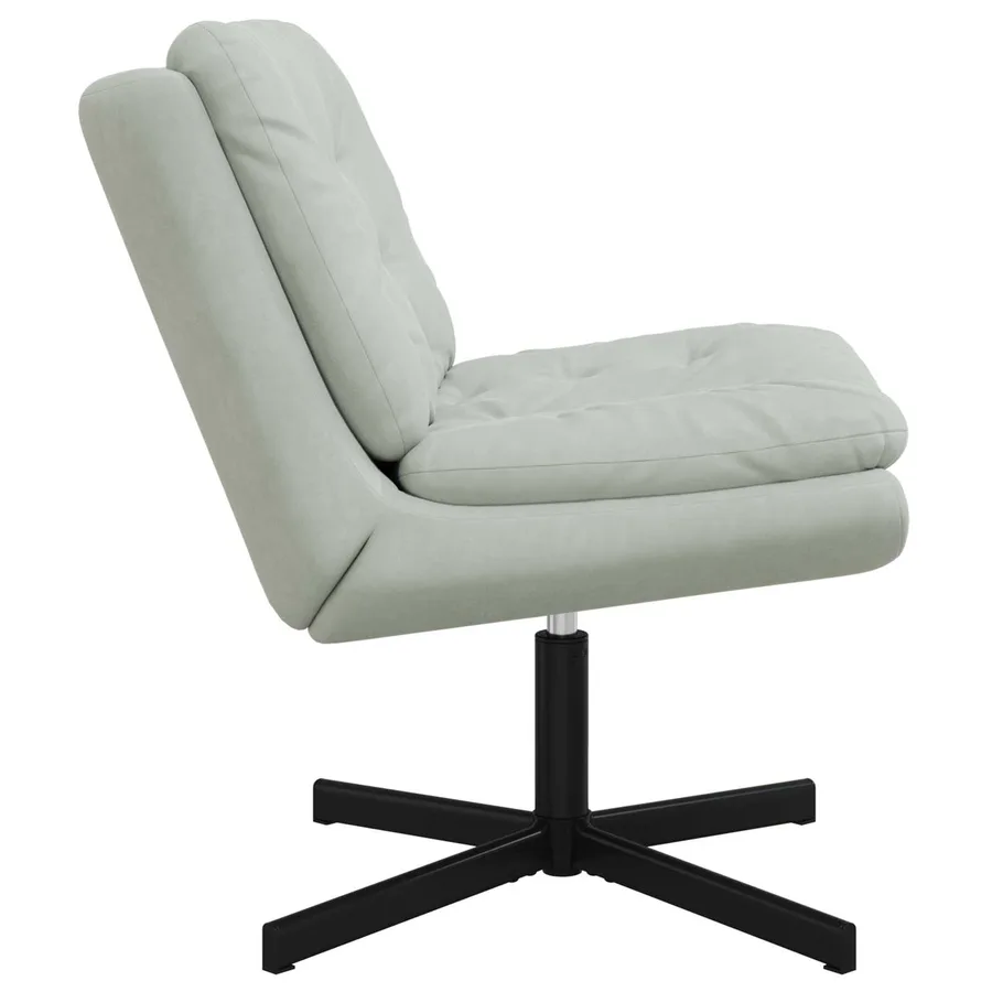 Fauteuil relaxant pivotant Gris clair 63 x 75 x 76 cm Velours - 3