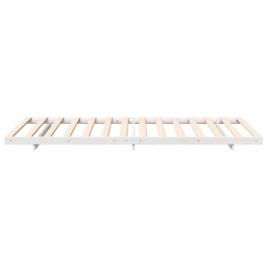 Cadre de lit Blanc 75 x 190 cm Pin massif - 6