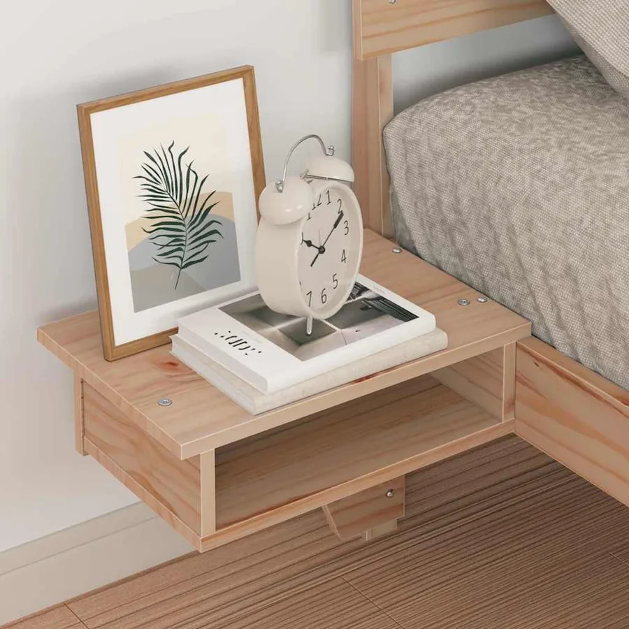 Cadre de lit avec tête de lit Marron 75 x 190 cm Pin massif - 3