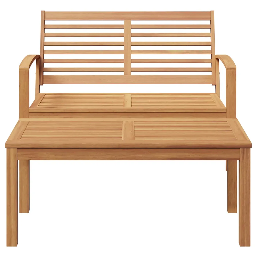 Ensemble banc et table de jardin 2 Pièce Marron - 7