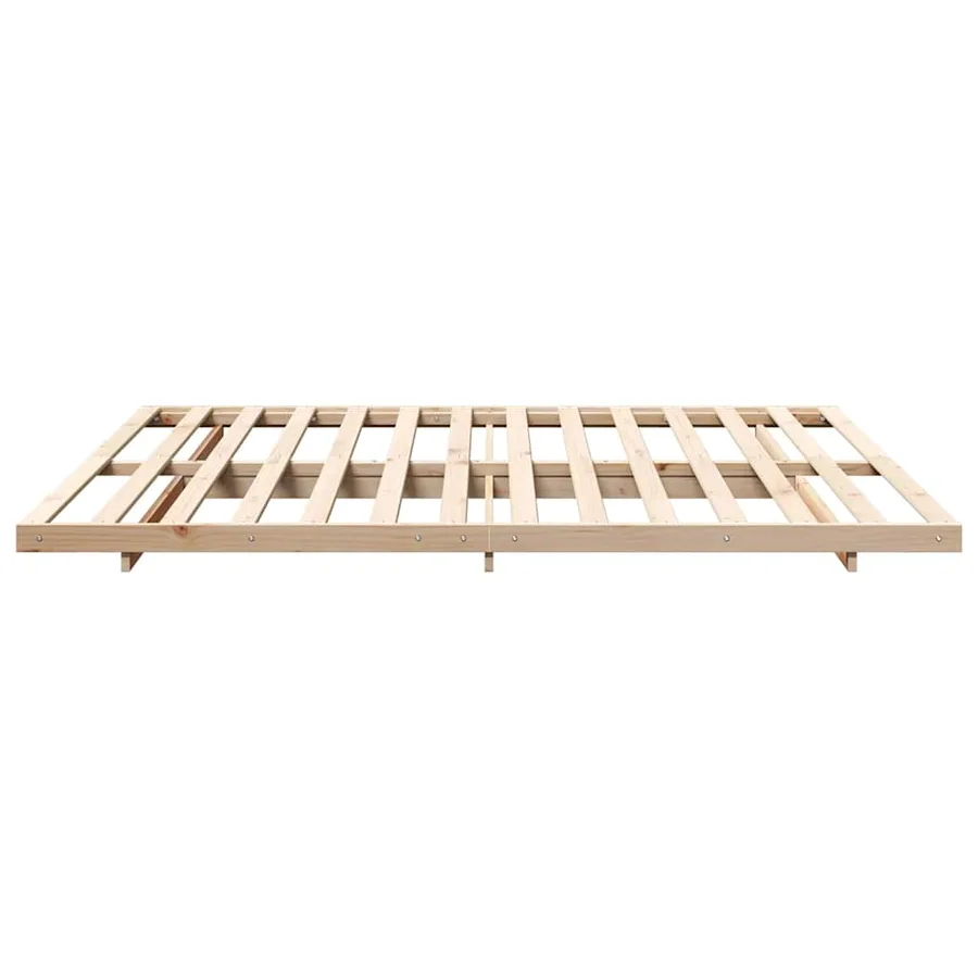 Cadre de lit Marron 200 x 200 cm Pin massif - 6