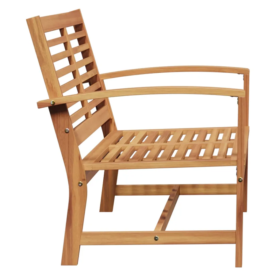 banc Marron 110 x 65 x 76,5 cm Bois de teck massif - 6