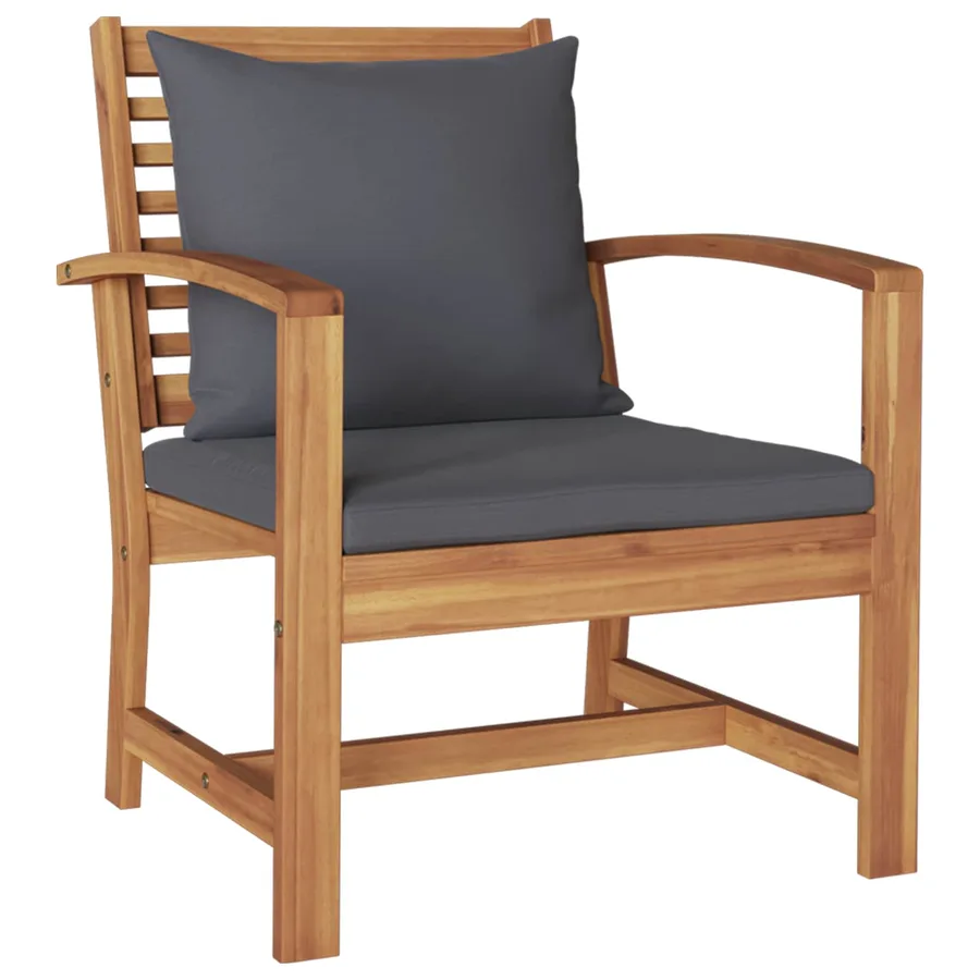 Ensemble de canapé de jardin 4 pcs Naturel Bois de teck massif - 7