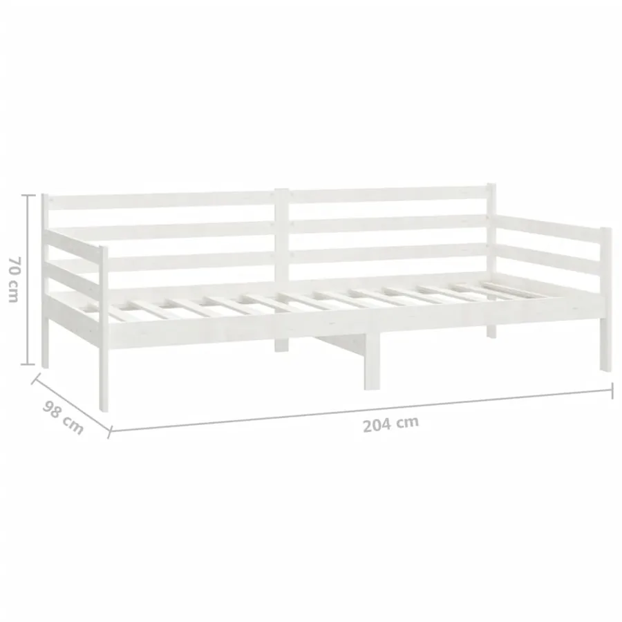 Lit de jour sans matelas avec tiroirs 90x200 cm blanc - 7