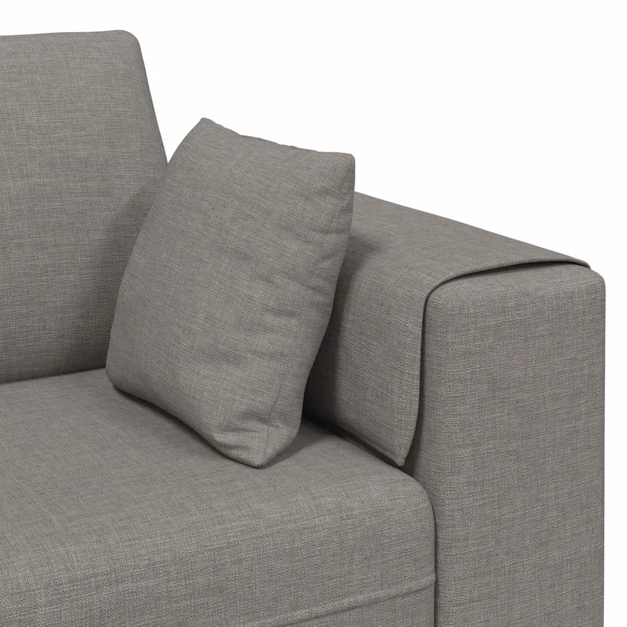 Canapé avec coussin 3 pcs Taupe tissu - 7