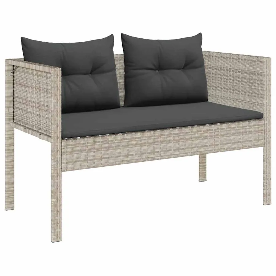 Ensemble de canapé de jardin 6 pcs Gris clair et gris foncé - 4