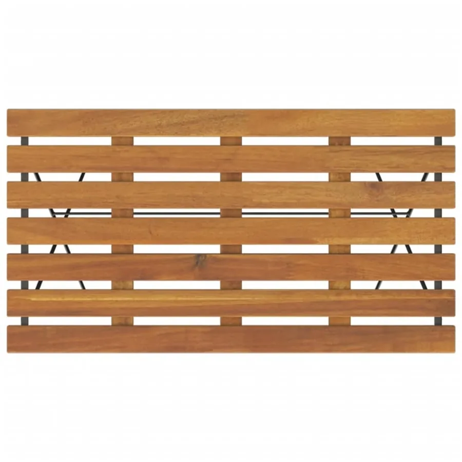 Ensemble de bistro pliable 5 pcs Bois d'acacia solide et acier - 10