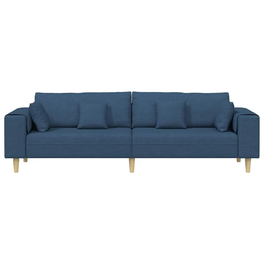 Canapé avec coussin Bleu 250 x 77 x 76 cm tissu - 4