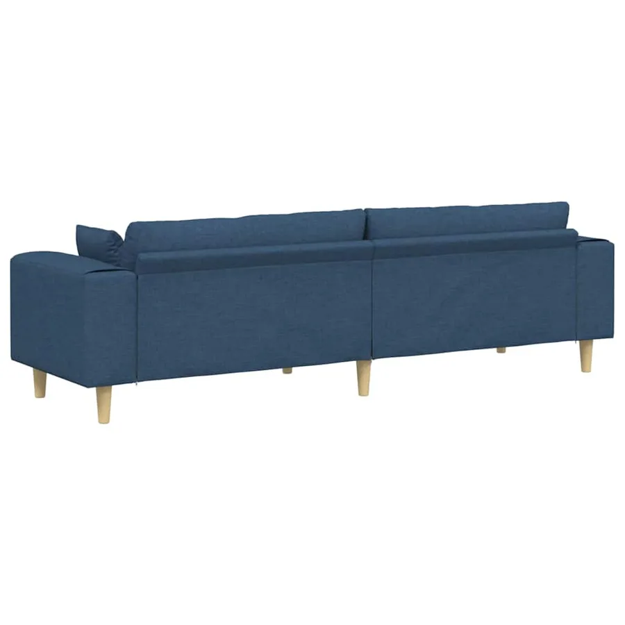 Canapé avec coussin Bleu 250 x 77 x 76 cm tissu - 6