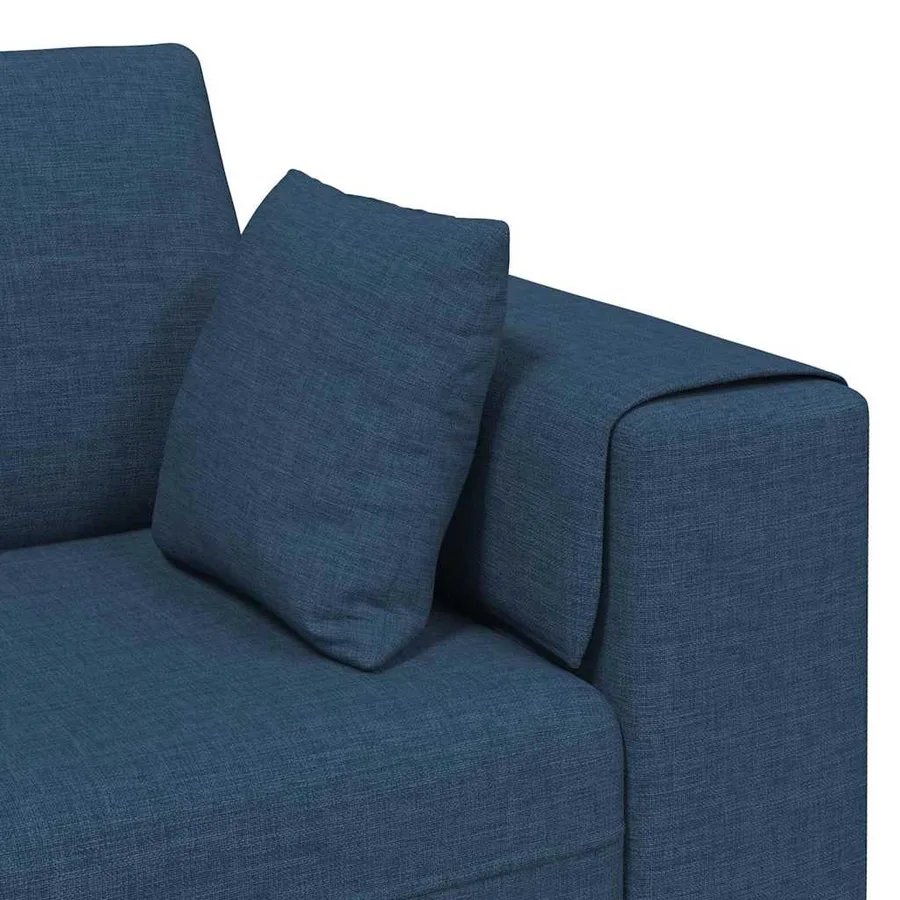 Canapé avec coussin Bleu 250 x 77 x 76 cm tissu - 7
