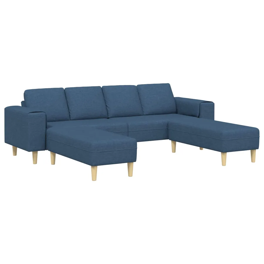 Canapé de salon 3 pcs Bleu Polyester - 2