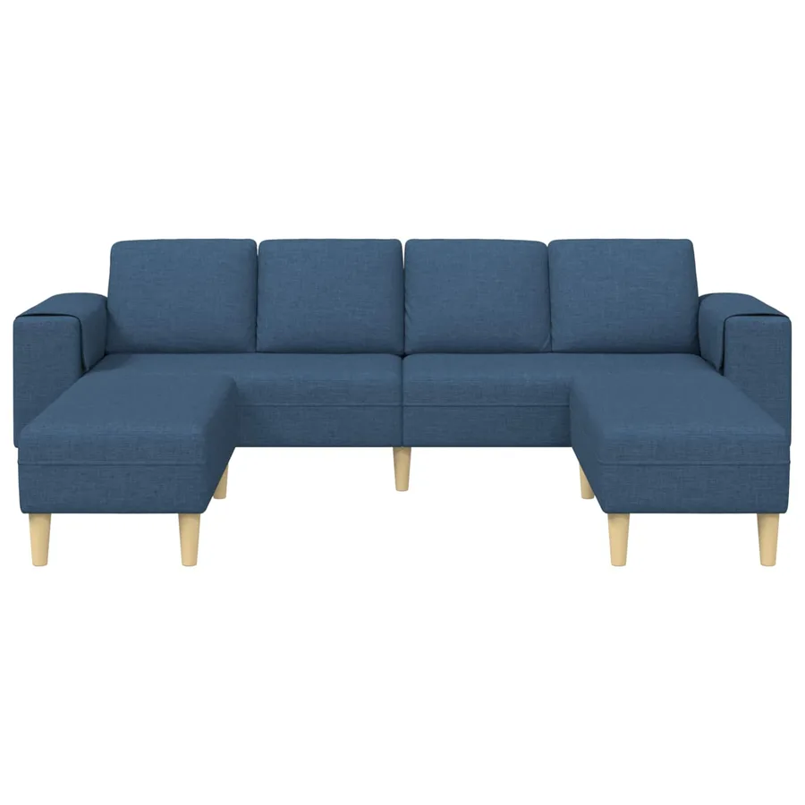 Canapé de salon 3 pcs Bleu Polyester - 4