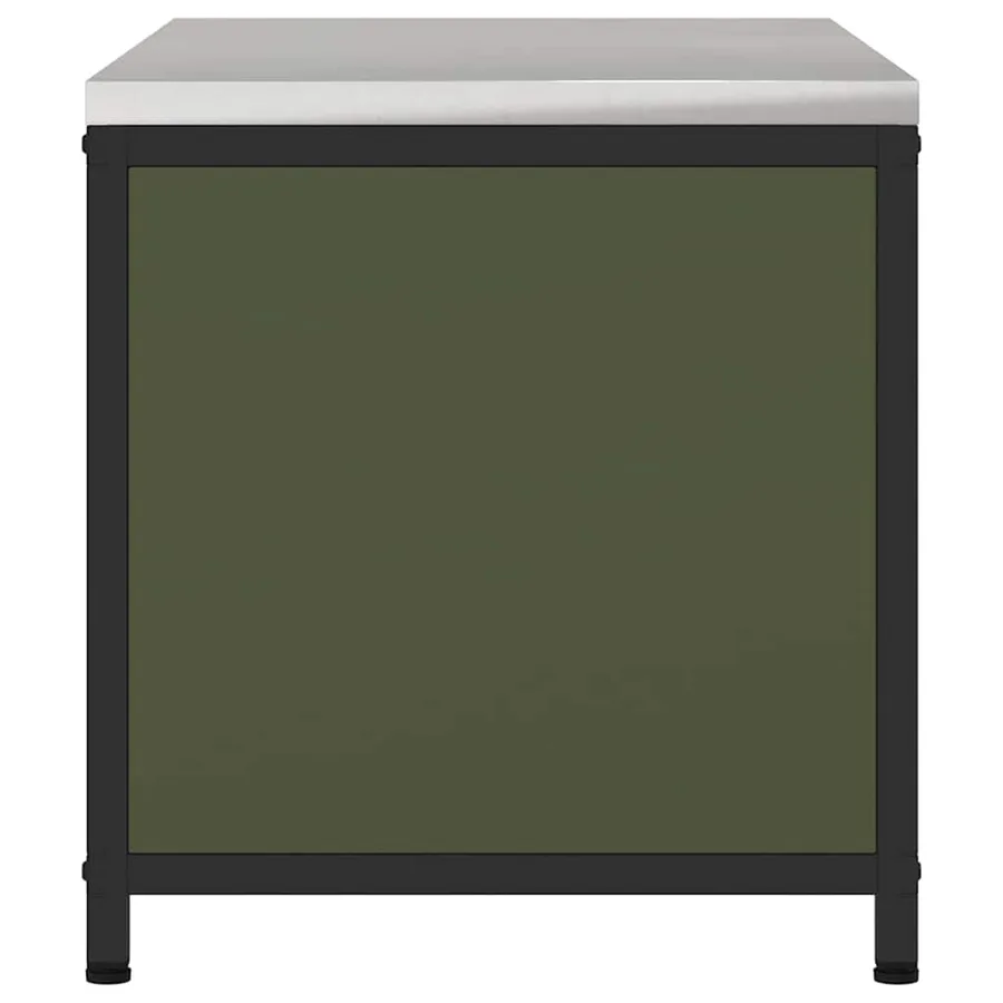 Rangement de cuisine HATTEM Vert olive 90 x 50 x 53 cm Acier - 10