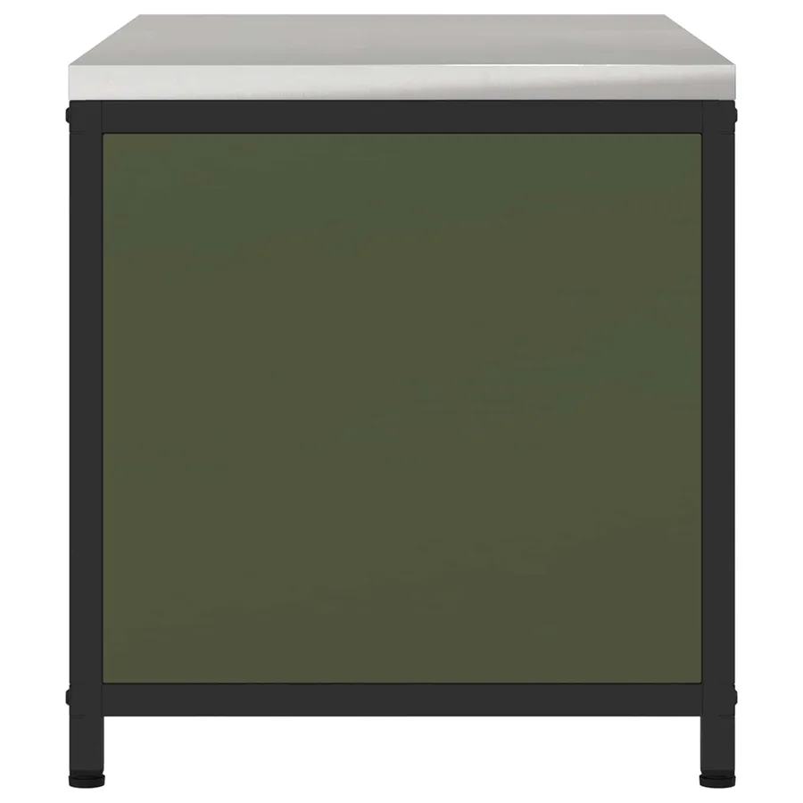Rangement de cuisine HATTEM Vert olive 90 x 50 x 53 cm Acier - 9