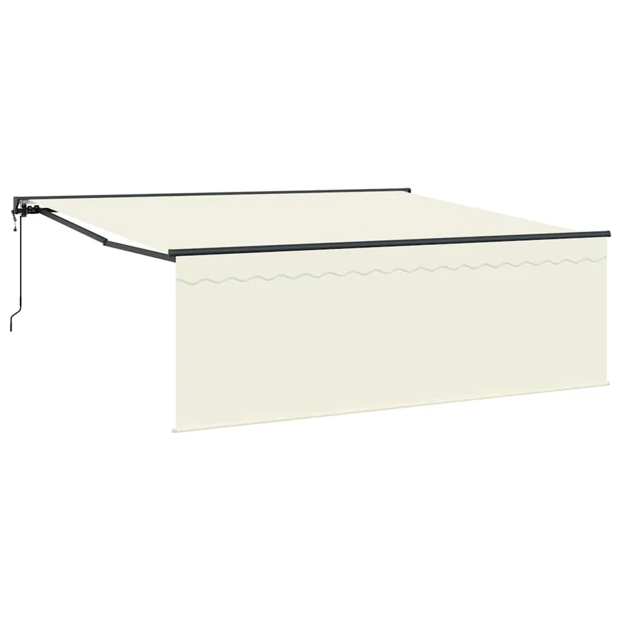 Auvent Rétractable Crème 400 × 300 cm Polyester et Aluminium - 2