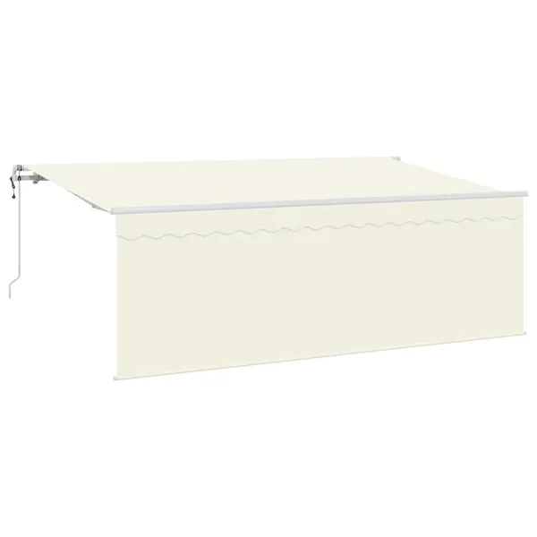 Auvent Rétractable Crème 400 x 200 cm Polyester et Aluminium