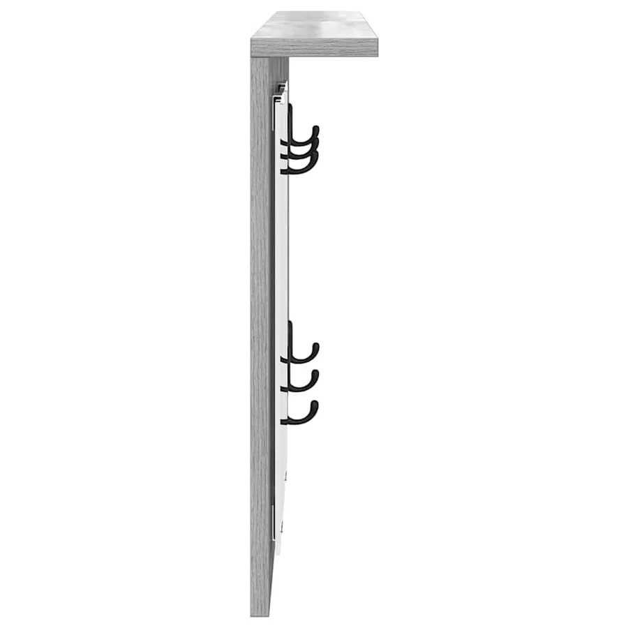 Porte-manteau mural avec étagère Sonoma gris 85 x 10 x 45 cm - 6