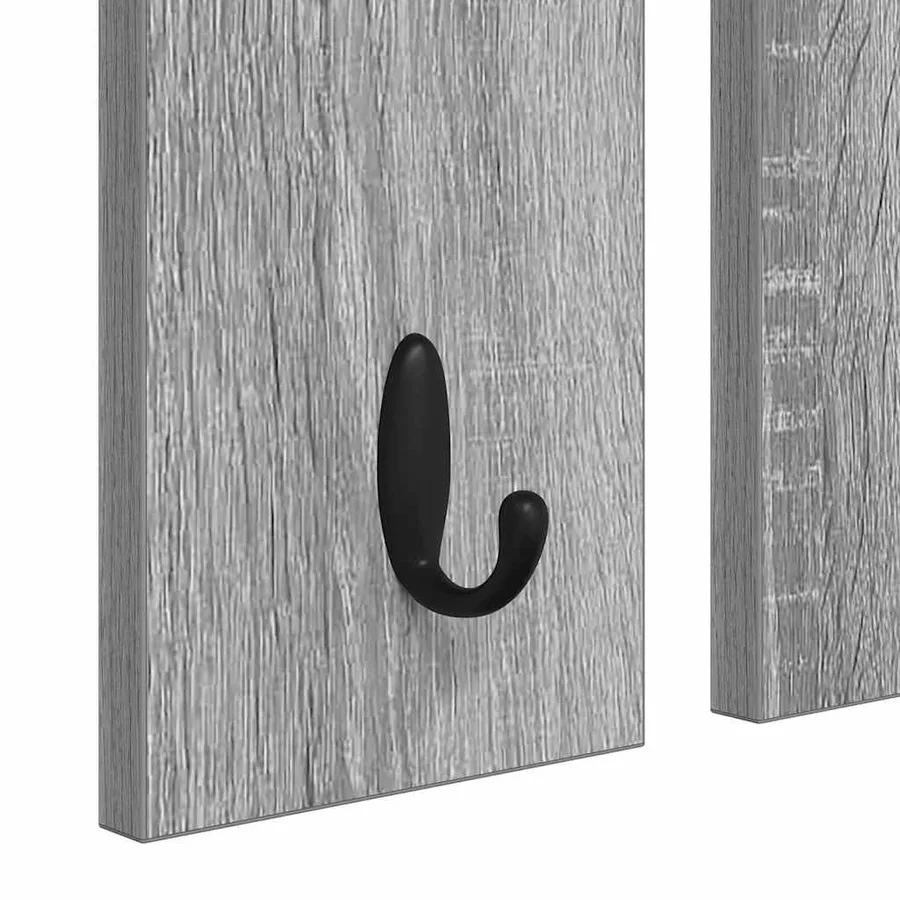 Porte-manteau mural avec étagère Sonoma gris 85 x 10 x 45 cm - 9