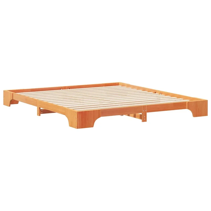 Cadre de lit Marron 200 x 210 cm Pin massif - 6