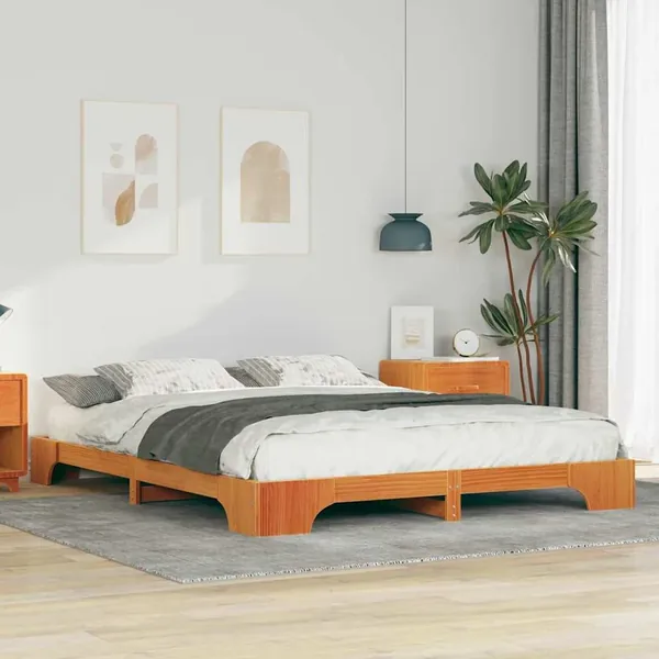 Cadre de lit Marron 160 x 220 cm Pin massif