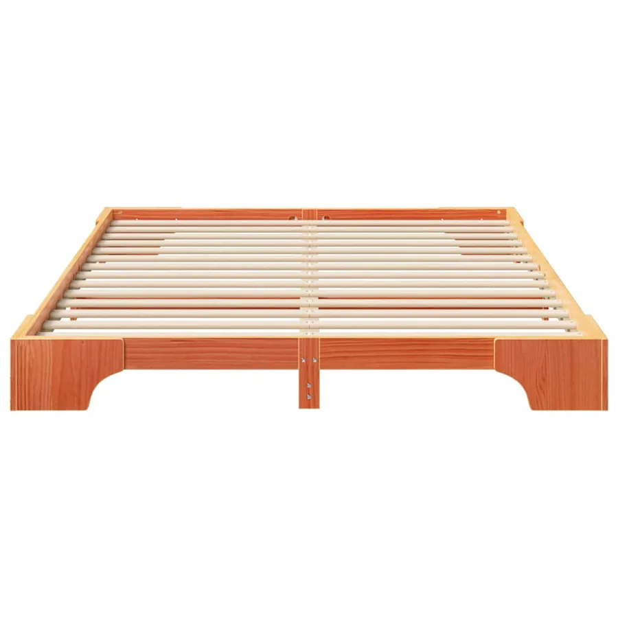 Cadre de lit Marron 160 x 220 cm Pin massif - 4