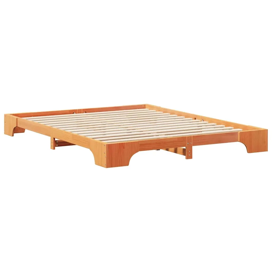 Cadre de lit Marron 160 x 220 cm Pin massif - 6