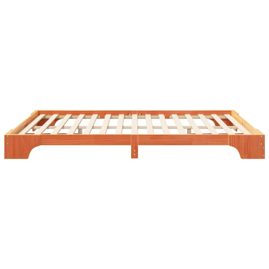 Cadre de lit Marron 160 x 210 cm Pin massif - 5