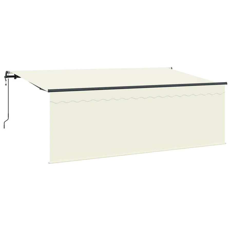 Auvent Rétractable Crème 350 x 200 cm Polyester et Aluminium - 2