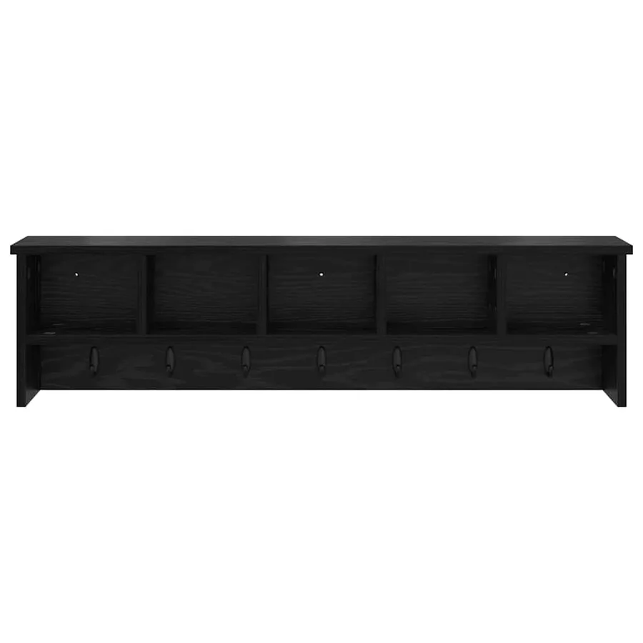 Porte-manteau mural avec étagère Chêne noir 100 x 16 x 26 cm - 5