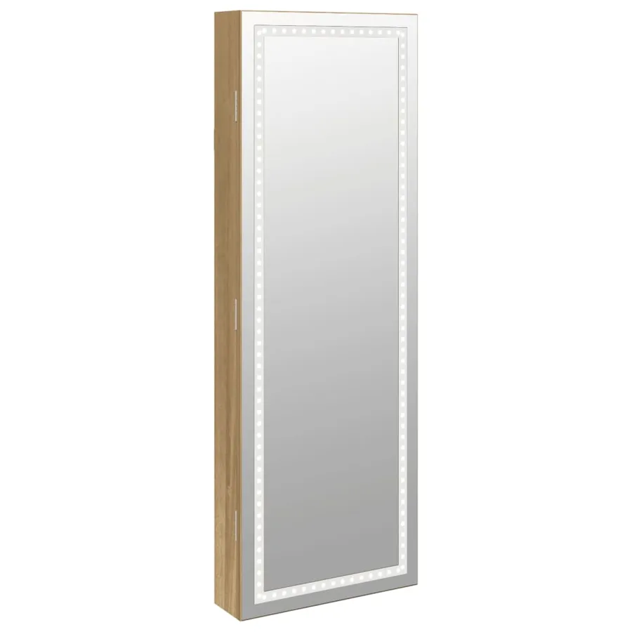 Armoire à bijoux avec miroir et éclairage LED mural - 2