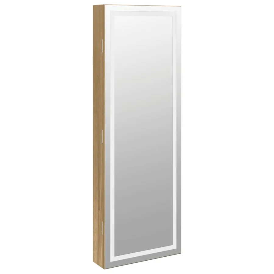 Armoire à bijoux avec miroir et éclairage LED mural - 4