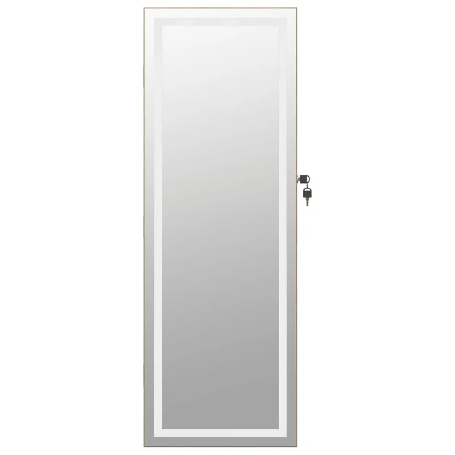 Armoire à bijoux avec miroir et éclairage LED mural - 5