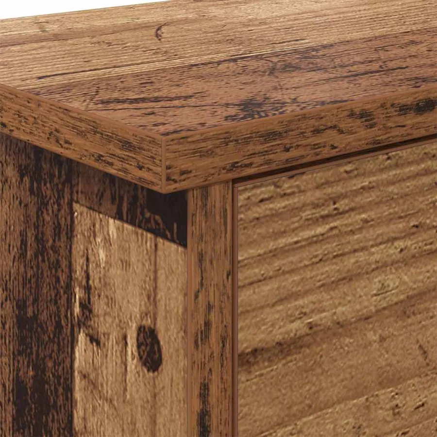 Porte-manteau mural avec étagère Bois ancien 80 x 20 x 30 cm - 9