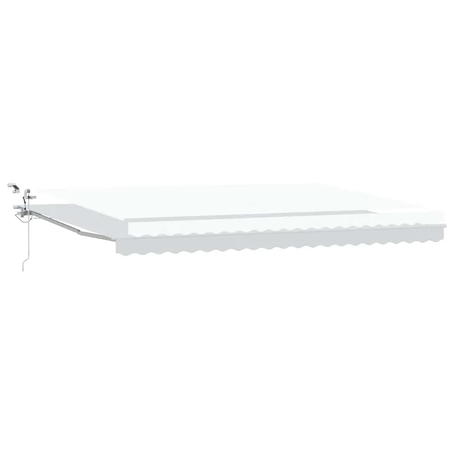Auvent rétractable Blanc 500 × 350 cm Polyester - 2