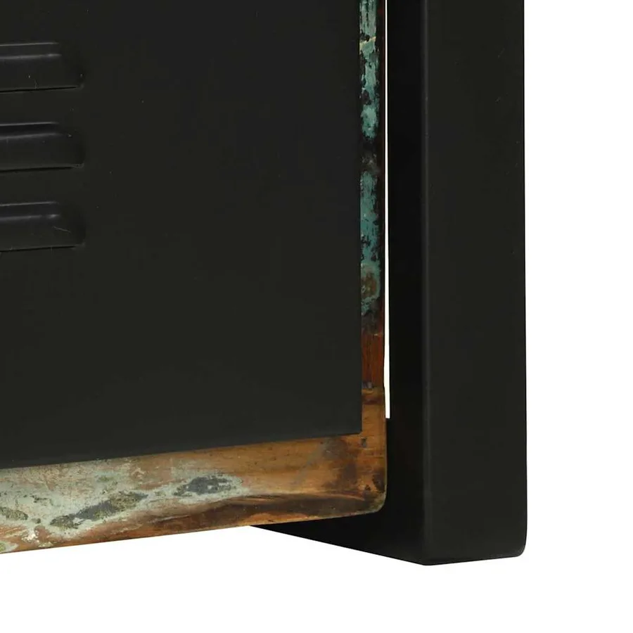Armoire de salle de bain avec porte Marron Bois Recyclé Solide - 11
