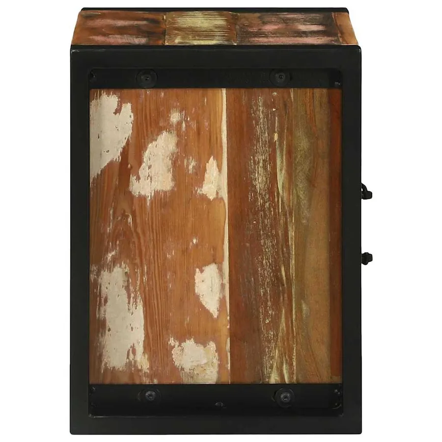 Armoire de salle de bain avec porte Marron Bois Recyclé Solide - 6
