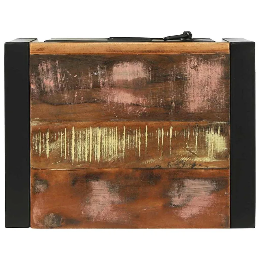 Armoire de salle de bain avec porte Marron Bois Recyclé Solide - 8