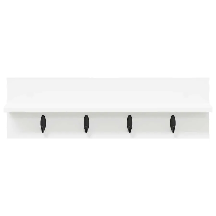 Porte-manteau mural Blanc 60 x 10,5 x 18 cm Bois d'ingénierie - 5