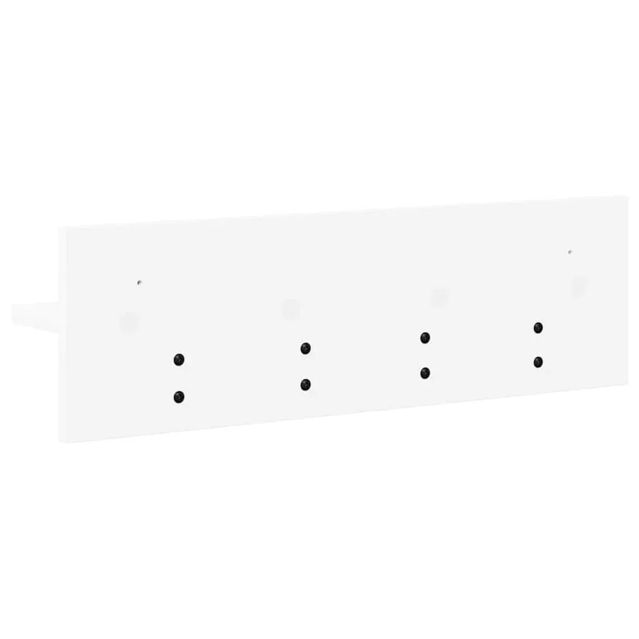 Porte-manteau mural Blanc 60 x 10,5 x 18 cm Bois d'ingénierie - 7