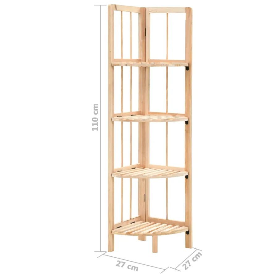 Étagère d'angle bois de cèdre 27 x 27 x 110 cm - 6