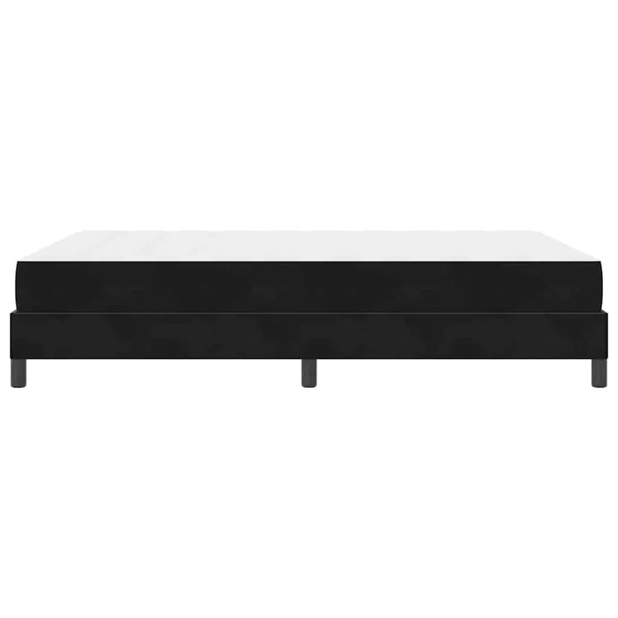 Lit à ressorts avec matelas Noir 140 x 210 cm tissu - 6